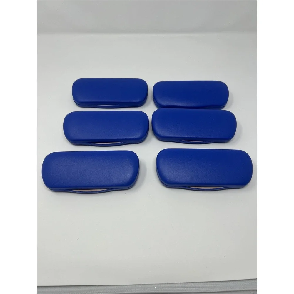 6 NEW Bright Blue Hardshell Eyeglass Sunglass Case